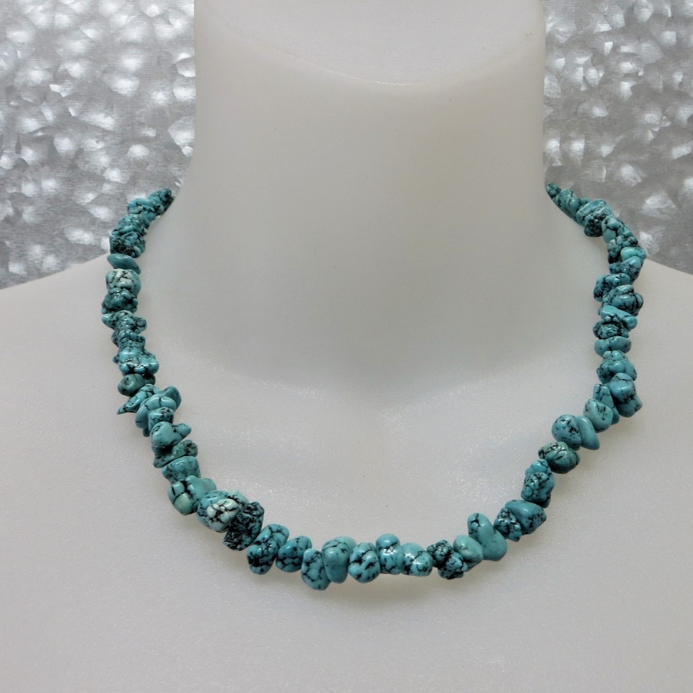 Vintage Genuine Gemstone Bead Statement Necklace